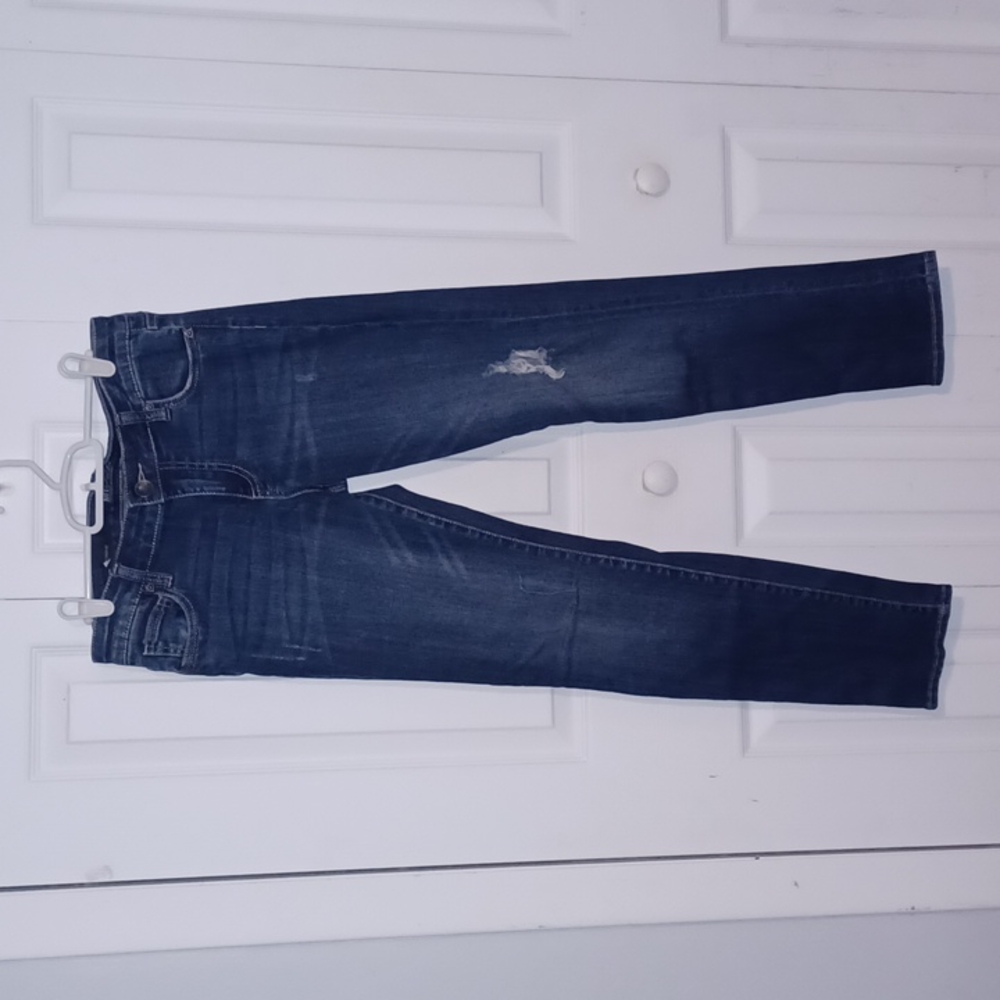 Kut from the Kloth Catherine Boyfriend Distressed Dark Wash Jeans Sz 2